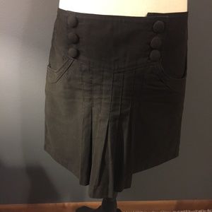 Development Brown Corduroy Pleated Skirt